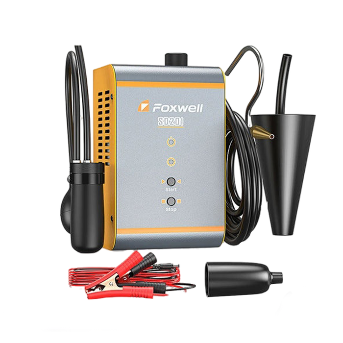 Enagua Mart Foxwell SD201 Smoke Leak Tester - 12V Car Smoke Leak Detector for Vacuum Fuel Pipe & Oil Leakage