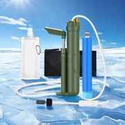Enagua Mart Portable Hand Pump RO Water Filter Purifier - Emergency Survival Kit for Hiking, Camping, and Travel - Enagua Mart