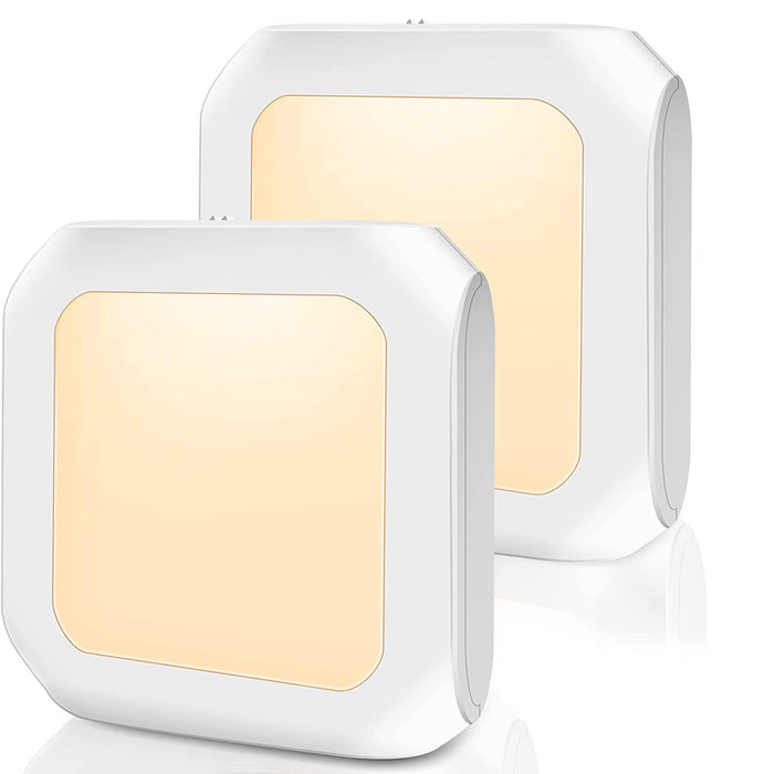 Enagua Mart Plug-In Night Light for Kids - Auto Dusk-to-Dawn Sensor LED Lamp, Warm White (EU/US/UK Plug)