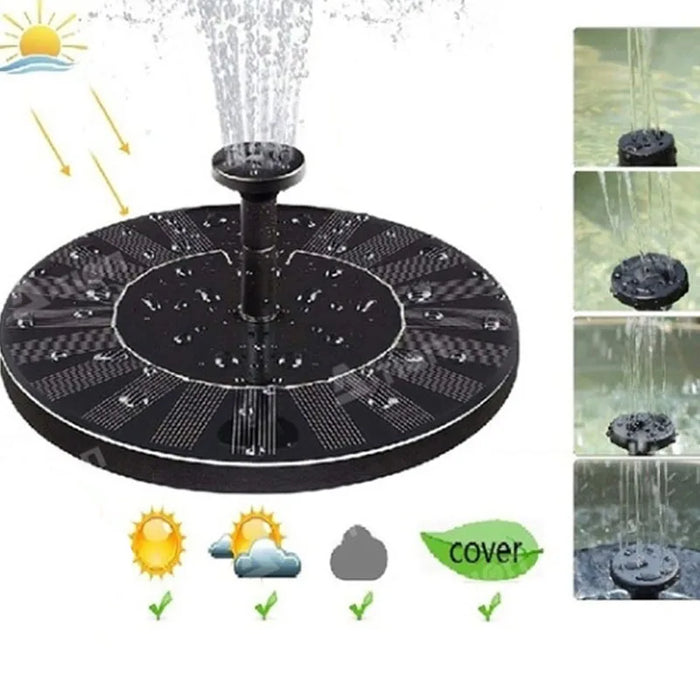 Enagua Mart Floating Solar Water Fountain - 13-16CM Solar-Powered Pump for Bird Baths and Garden Decor