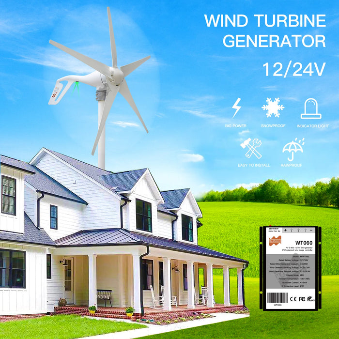 Enagua Mart 400W Wind Turbine Generator - Small Windmill for Home Use