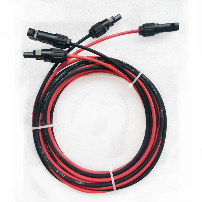 Enagua Mart 4mm2/12AWG Solar Panel System Extension Cable - Black and Red Tinned Copper Wire