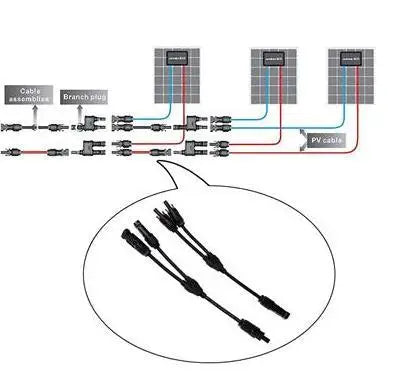 Enagua Mart 2Y Branch Parallel Solar Connector - 30A 1000V Electrical Photovoltaic Solar Panel Cable