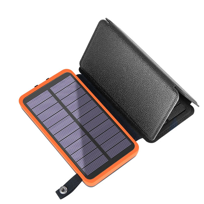 Enagua Mart Waterproof Solar Panel Power Bank - Outdoor with Camping Flashlight, 10000mAh External Battery