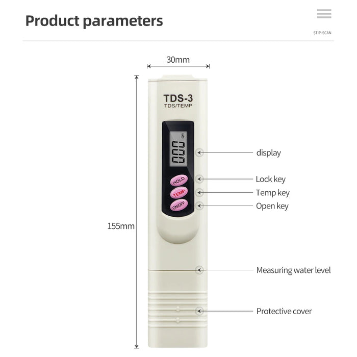 Enagua Mart Portable Pen Digital Water Meter Filter - TDS Water Quality Purity Tester