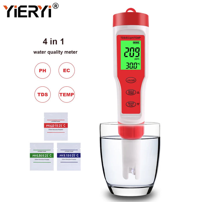 Enagua Mart Yieryi New TDS pH Meter - Digital Water Quality Monitor Tester for Pools, Drinking Water, Aquariums