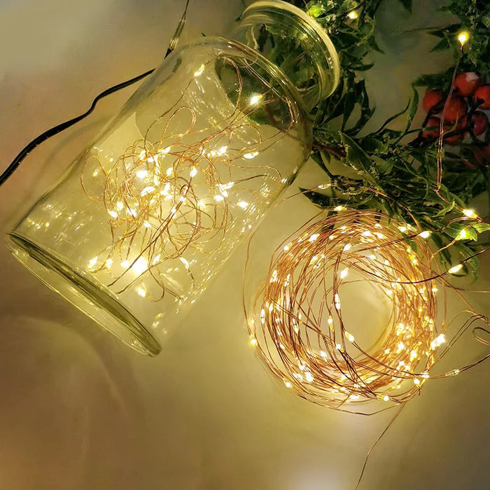 Enagua Mart 32FT Waterproof LED String Lights - USB-Powered Copper Wire Fairy Lights for Indoor and Outdoor Decor