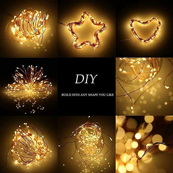 Enagua Mart 32FT Waterproof LED String Lights - USB-Powered Copper Wire Fairy Lights for Indoor and Outdoor Decor