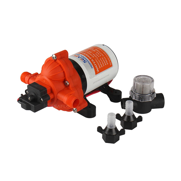 Enagua Mart 3 Chamber Water Pump - 12V, 45 PSI, 3.0 GPM Self-Priming Marine Diaphragm Pump