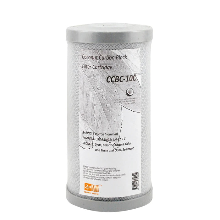 Enagua Mart Coconut Activated Carbon Block Filter Cartridge - Heavy Duty CTO Water Filter