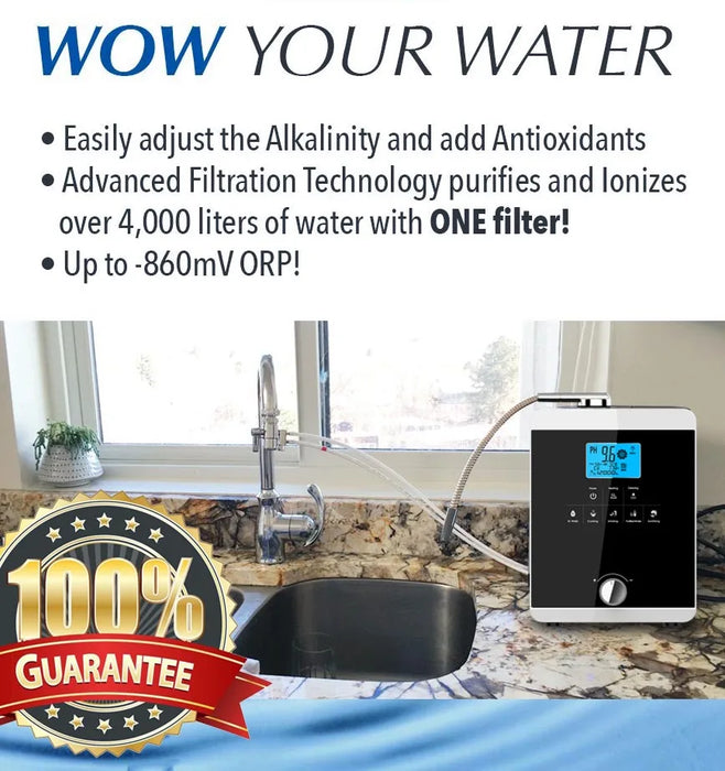 Enagua Mart Water Ionizer - High-Quality pH 3-11 & ORP 800mv with Auto-Cleaning and LCD Touchscreen