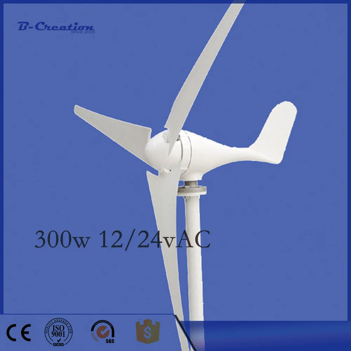 Enagua Mart 450W Generador Eólico - 12V/24V Mini Small Wind Generator Max 600W, 3/5 Blades, CE Approval Power Generator