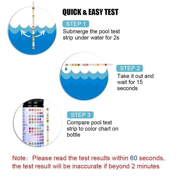 Enagua Mart 100 PCS Direct Drinking Water Test Strips – 15-in-1 Water Quality Testing Kit