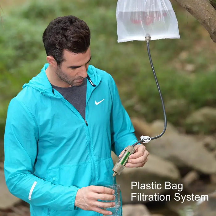 Enagua Mart Miniwell L630 Portable Outdoor Water Filter Kit - Survival Filtration System for Camping, Hiking, and Travel