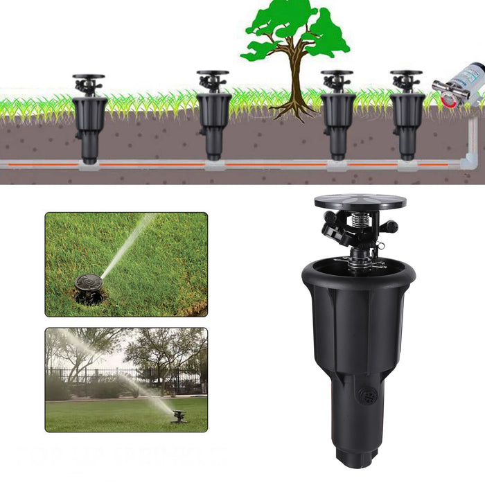 Enagua Mart Pop-Up Rotary Sprinkler - 1/2" & 3/4" Inlet for Lawn & Farmland Irrigation