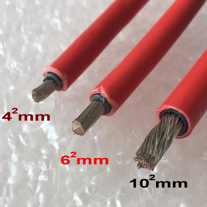 Enagua Mart 4mm2/12AWG Solar Panel System Extension Cable - Black and Red Tinned Copper Wire