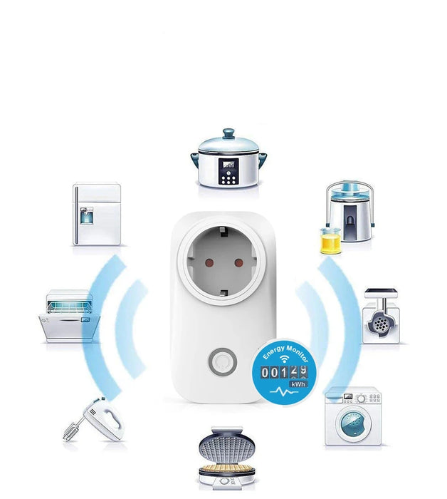 Enagua Mart Smart Wi-Fi Plug - EU Plug with Power Monitor and SmartLife App Control