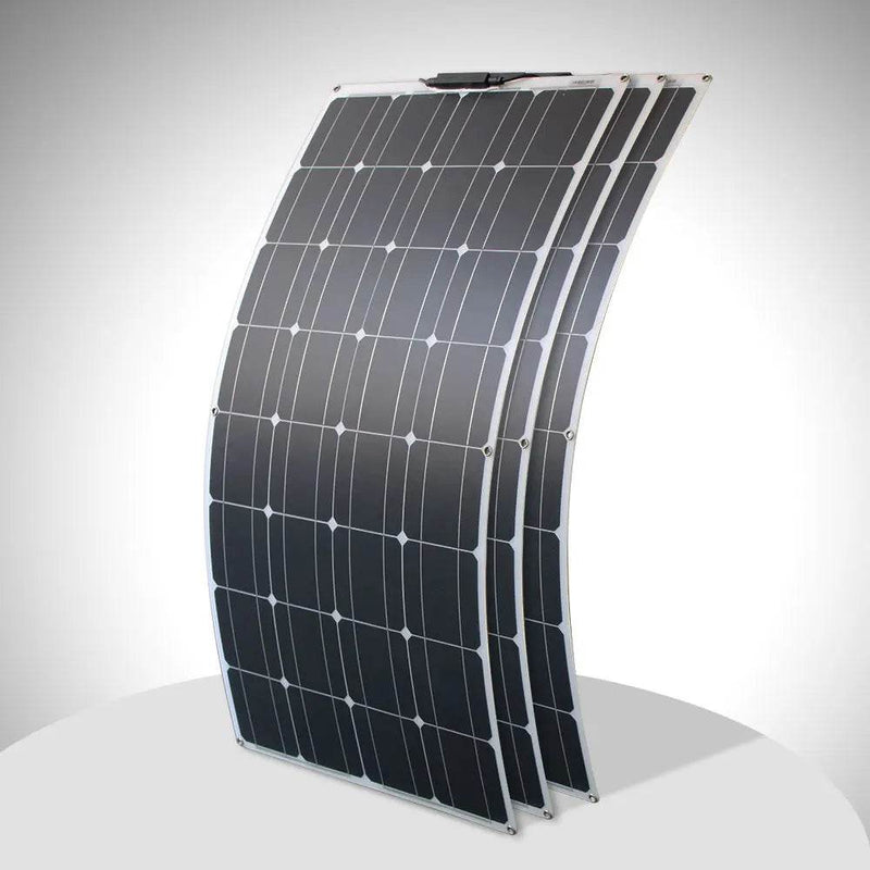 Enagua Mart 12V Flexible Solar Panel Kit - 100W/200W/300W Solar Panels with Controller for Boat, Car, RV, and Battery Charger - Enagua Mart