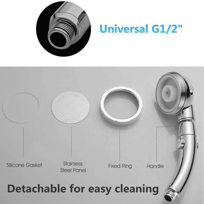 Enagua Mart 360° Rotating Shower Head - 3 Adjustable Modes, High-Pressure Handheld Showerhead with Stop Button