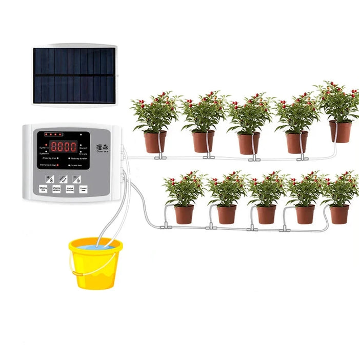 Enagua Mart Garden Drip Irrigation Device - Double Pump Controller Timer System