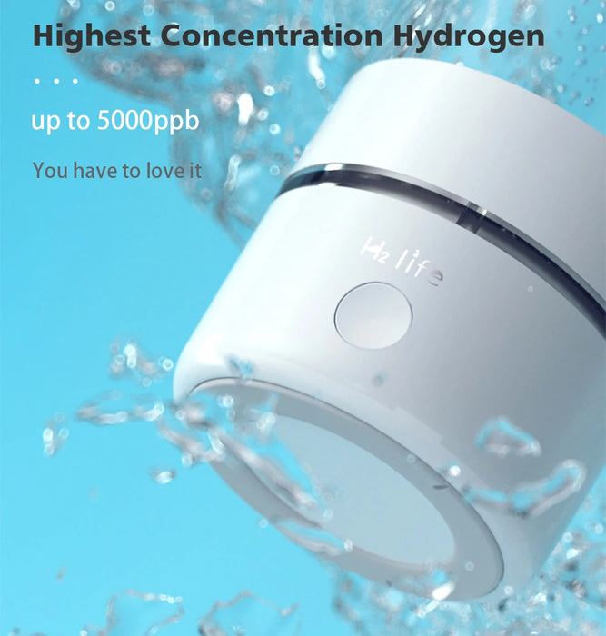 Enagua Mart H2Life Performance Molecular Hydrogen Water Generator Bottle - Dual Chamber Lonizer with H2 Inhalation Device