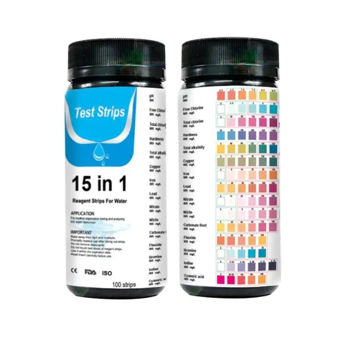 Enagua Mart 100 PCS Direct Drinking Water Test Strips – 15-in-1 Water Quality Testing Kit