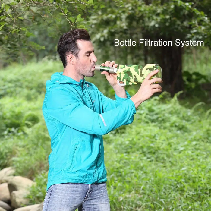 Enagua Mart Miniwell L630 Portable Outdoor Water Filter Kit - Survival Filtration System for Camping, Hiking, and Travel