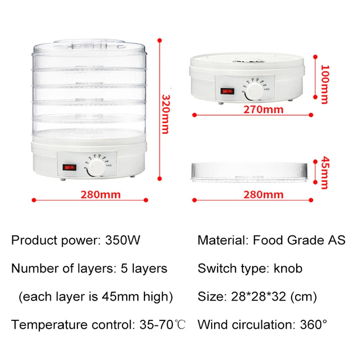 Enagua Mart Food Dehydrator - Multifunctional Meat Drying Machine and Fruit Dryer for Home Use