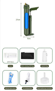 Enagua Mart Portable Hand Pump RO Water Filter Purifier - Emergency Survival Kit for Hiking, Camping, and Travel - Enagua Mart