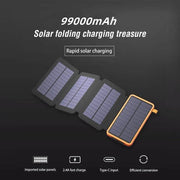 Enagua Mart Solar Charger Power Bank 10000mAh - Portable Solar Phone Charger, 4 Solar Panels, External Battery Pack for Phones, Outdoor Camping - Enagua Mart