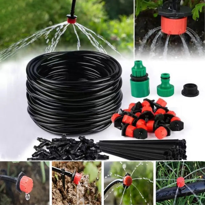 Enagua Mart Adjustable Garden Drip Irrigation Kit - 10/20/30m Automatic Plant Watering System with 1/4'' Nozzles