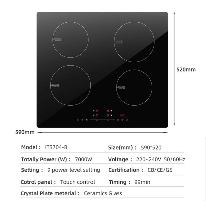 Enagua Mart Modern Design Touch Control Induction Cooker - Energy-Saving Countertop Induction Cooktop