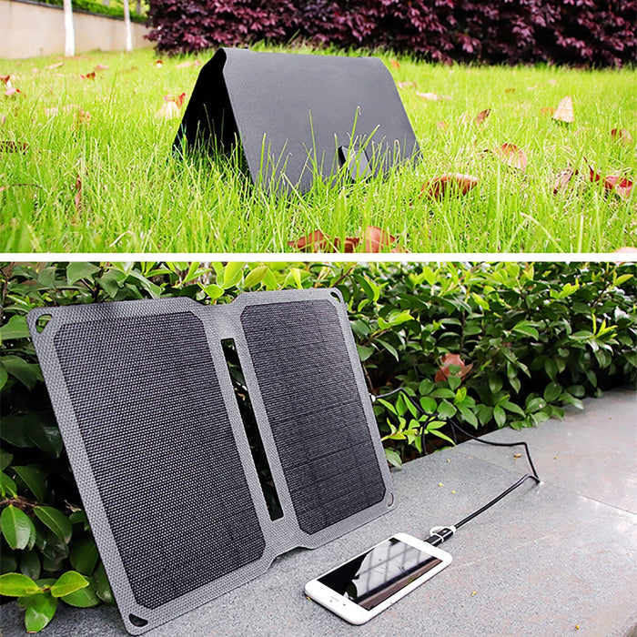 Enagua Mart Foldable Solar Panel Kit - 28W USB ETFE Mobile Phone Power Bank Charger for Camping