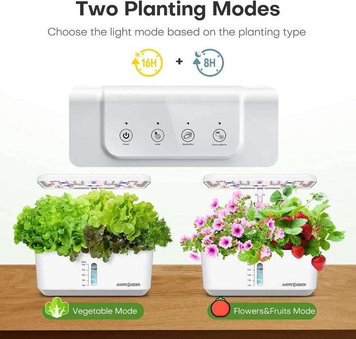 Enagua Mart Plant Germination Kit - 10-Pod Aeroponic Herb Garden with LED Grow Light