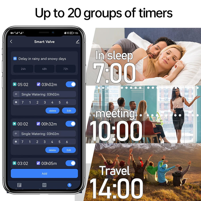 Enagua Mart Smart Zigbee WiFi Garden Watering Timer – Drip Irrigation System With Water Flow Control