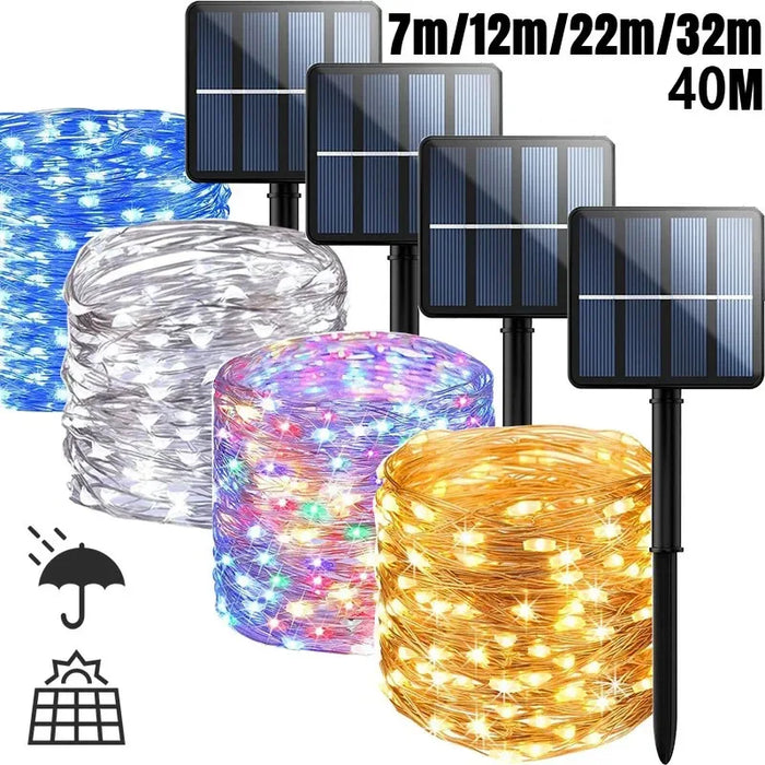 Enagua Mart LED Solar String Lights - 400 LEDs, Waterproof Outdoor Garden Fairy Lights, Multiple Length Options