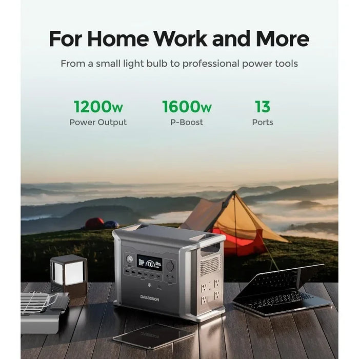 Enagua Mart 350W Peak Portable Power Bank - AC Outlet Solar Generator with LED Light