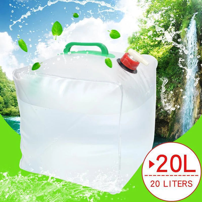 Enagua Mart 20L Camping Water Bag - Large-Capacity Outdoor Water Container with Tap for Drinking and Shower