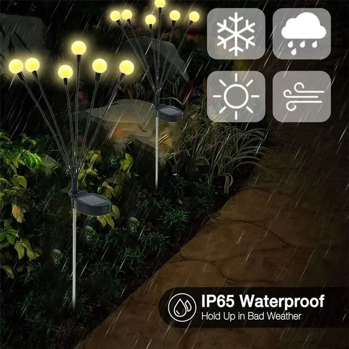 Enagua Mart 8 LEDs Solar Firefly Lamp - Outdoor Lawn and Garden Decoration