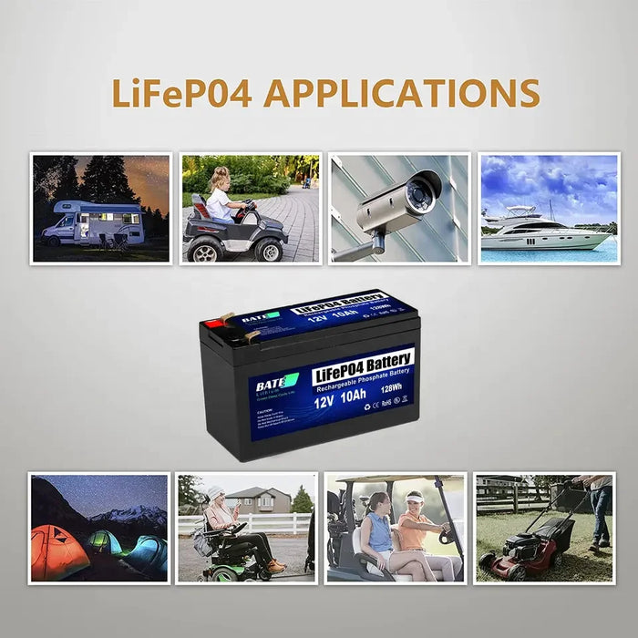 Enagua Mart LiFePO4 Battery Pack - 2pcs 12V 7Ah/8Ah/9Ah for Solar System, RV, Electric Car