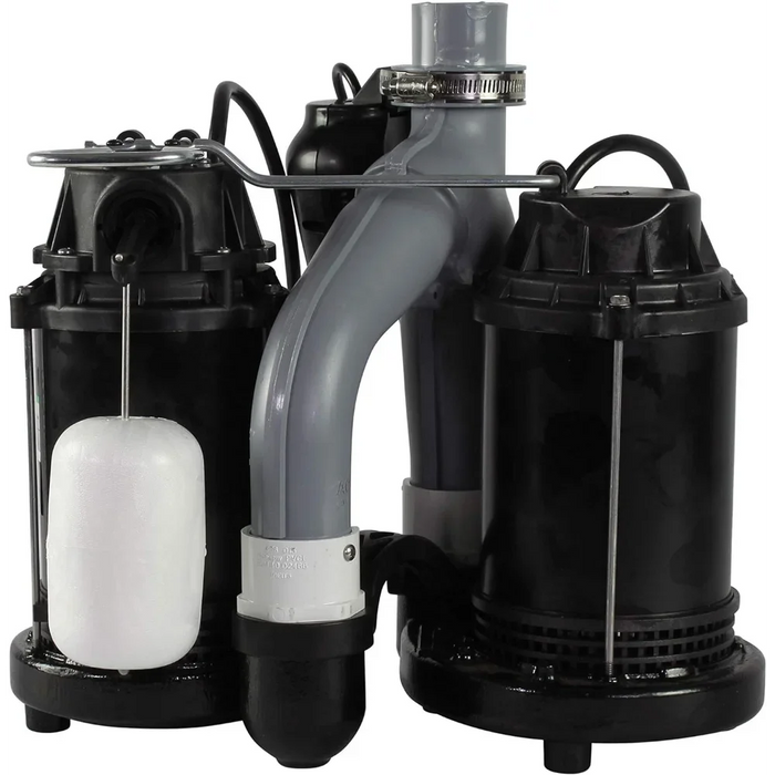 Enagua Mart Wayne 1/2HP Basement Sump Pump System - Vertical Float Switch and 12V Battery Backup Ready