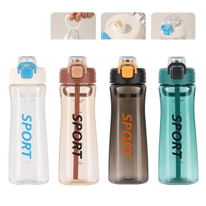 Enagua Mart 750ml (29.4oz) PC Travel Bottle - Space Fitness Cup with Universal Water Straw, BPA-Free