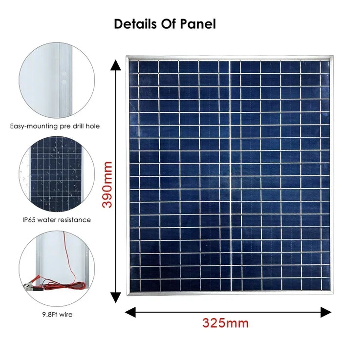 Enagua Mart 500W/1000W Solar Panel Kit Complete - 12V Polycrystalline Power for Portable Outdoor Rechargeable Solar Cell Generator for Home