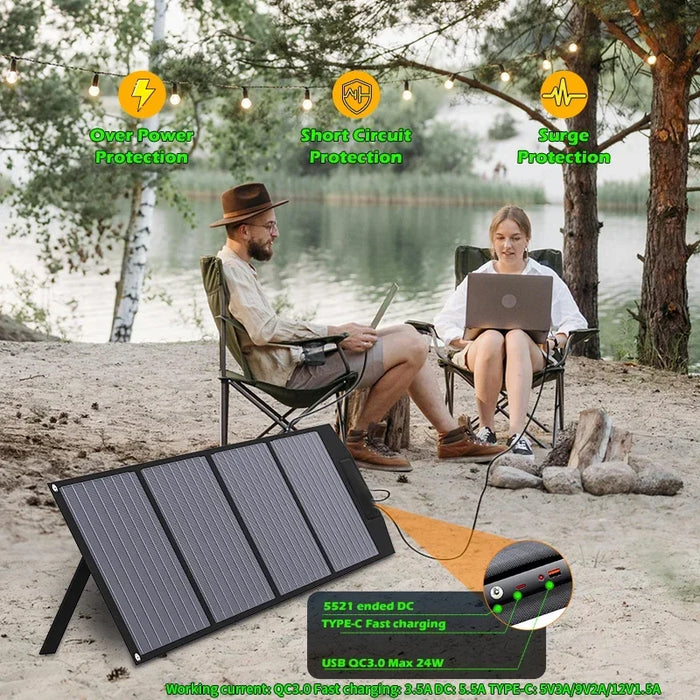 Enagua Mart 1000W Foldable Solar Panel - Portable Monocrystalline ETFE 18V/24V Solar Charger for RV, Camping, IP67 Waterproof