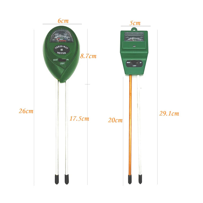 Enagua Mart 3-in-1 Soil Water Moisture pH Meter - Acidity, Humidity, and Sunlight Test Monitor