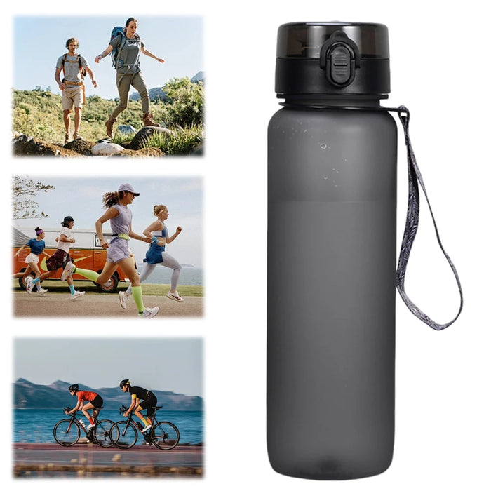 Enagua Mart 1000ml Water Bottle BPA-Free with Strap - Outdoor, Travel, Portable, Gym & Fitness Jug for Office and Sports