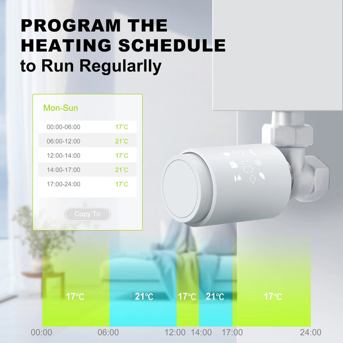 Enagua Mart GIRIER Tuya Smart Thermostatic Radiator Valve - Zigbee TRV Programmable Temperature Controller for Radiators