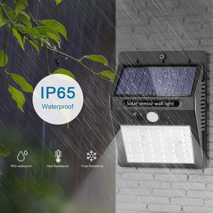 Enagua Mart Solar PIR Motion Sensor Light - Waterproof Wireless LED Wall Light for Outdoor Garden and Pathway