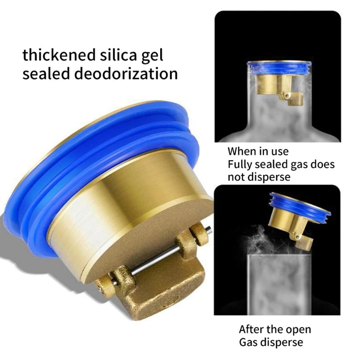 Enagua Mart Anti-Clogging Floor Drain Core - Brass Sewer Backflow Preventer & Waste Water Drainer