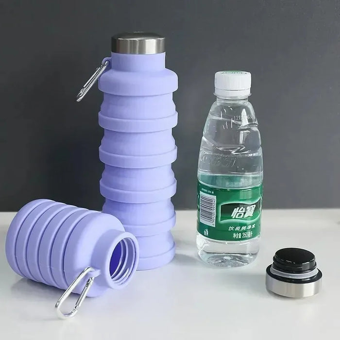 Enagua Mart Collapsible Silicone Water Bottle - Portable Folding Bottle for Outdoor Travel